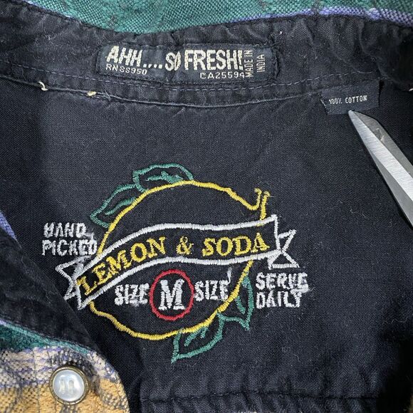 Vtg Lemon & Soda Boho Western Shacket Heavy Cotton Stripes Multicolor Textured M - Picture 3 of 12